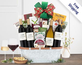 Cliffside Quartet Wine Basket Free Shipping